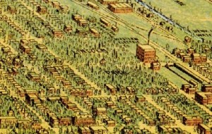 From Perspective Map of the City of Denver, Colorado ,1889 by  Wellge, H. (Henry), American Pub. Co., 1889. Courtesy The Denver Public Library, Western History Collection, CG4314.D4 1889.W4 
