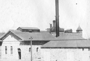 Pipe yard zoom in on Neef Bros. Brewery