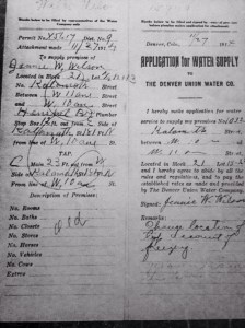 Tap Record Courtesy Denver Water Archive