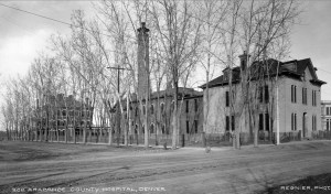 Arapahoe County Hospital, Denver 1889. Courtesy DPL, Western History Collection X-28724
