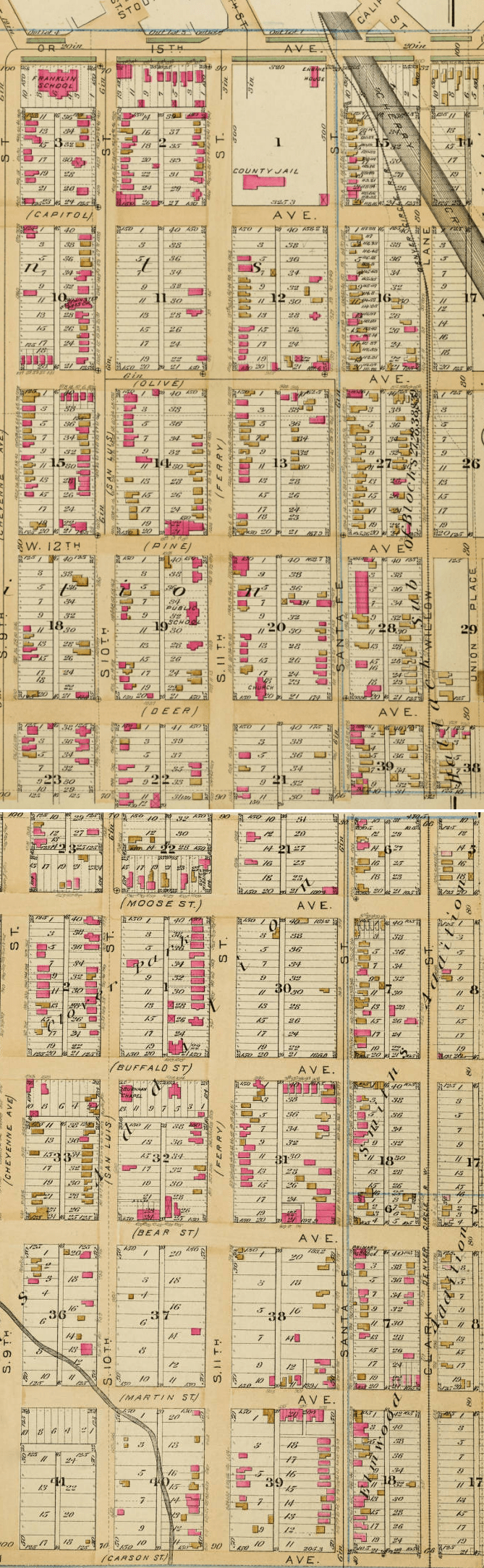 Denver Circle RR on Robinsons Plates 26 27 1887