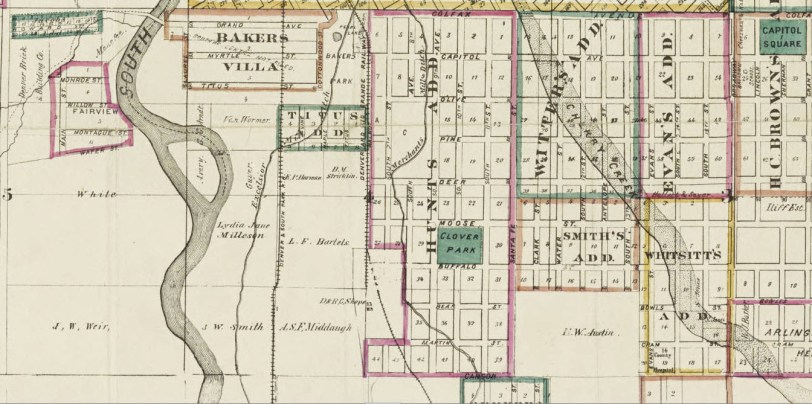 Thayer's map of Denver, Colorado 1879