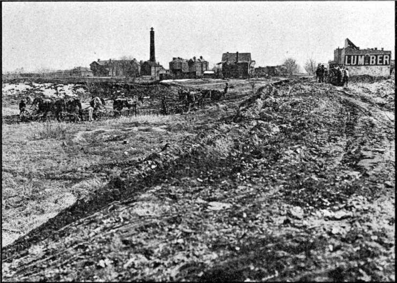 Before Sunken Gardens Construction 1908. From Denver Municipal Facts 1912 May 18. Courtesy DPL Western History Collection C352.078883 D4373mu
