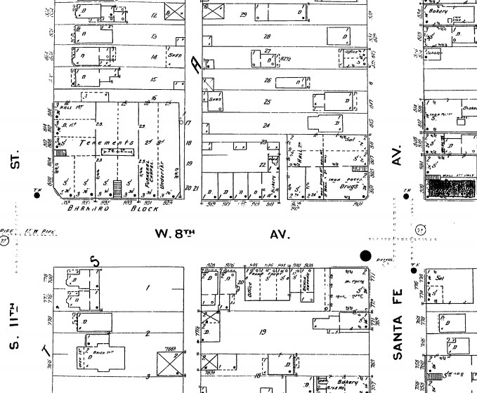 Kalamath and 8th, Sanborn Map Denver 1903-1904vol.1,1903, Sheet 58