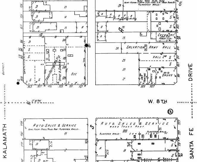 Kalamath and 8th, Sanborn Map Denver 1929-1930vol.2,1929, Sheet 242