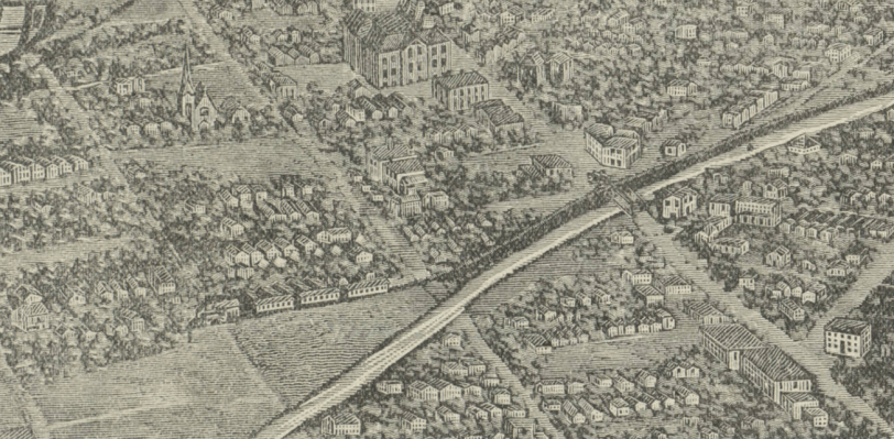 Bird's-eye view of Denver, 1887 - Denver Circle RW Zoom