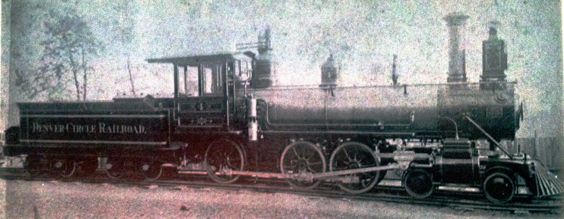 Denver Circle Steam Engine #4. Photo taken by the New York Locomotive Works before delivery to Denver.