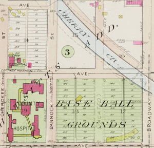 Baseball Grounds on Baist Map 1905. Courtesy of DPL Western History Collection