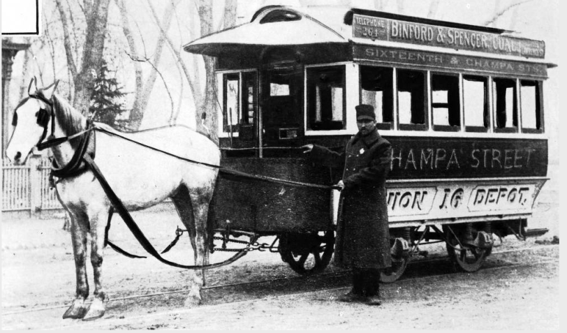 Champa Street horsecar DPL  X 27856